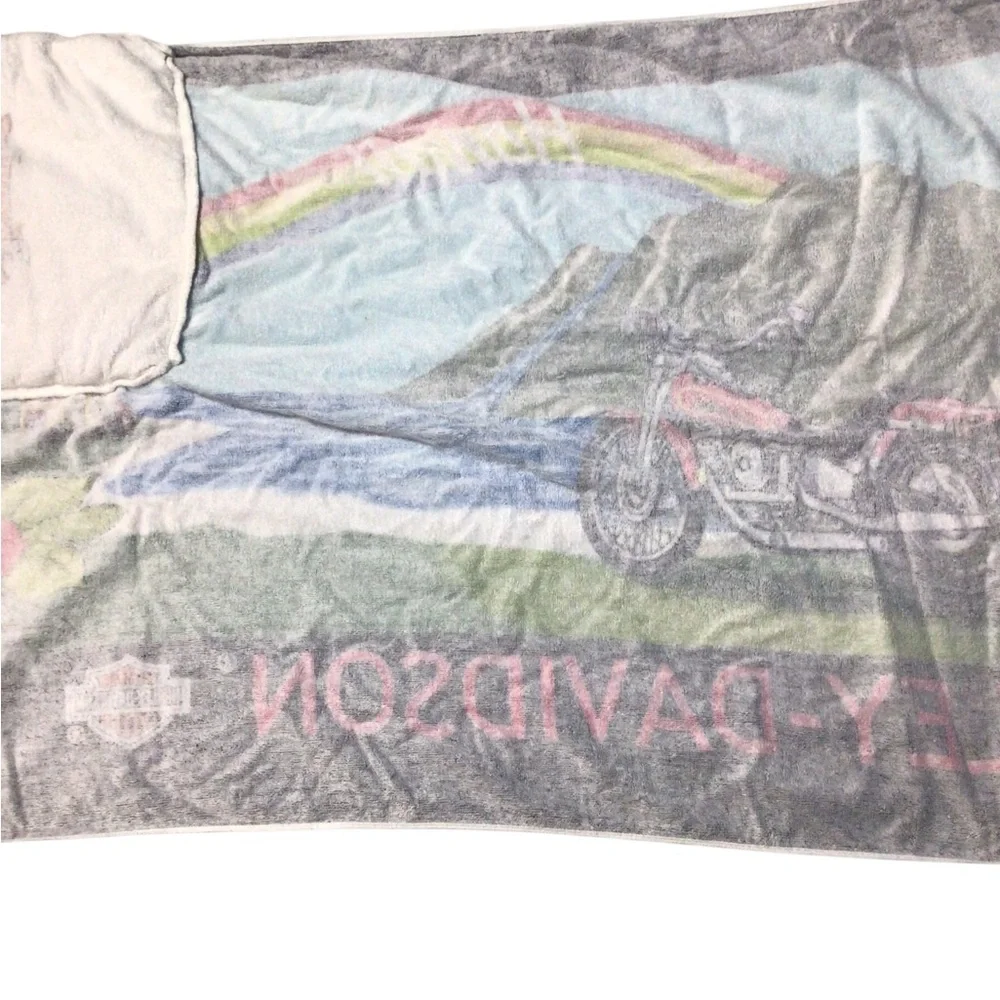 Harley-Davidson Hawaii Beach Towel Folds In Drawstring Bag
